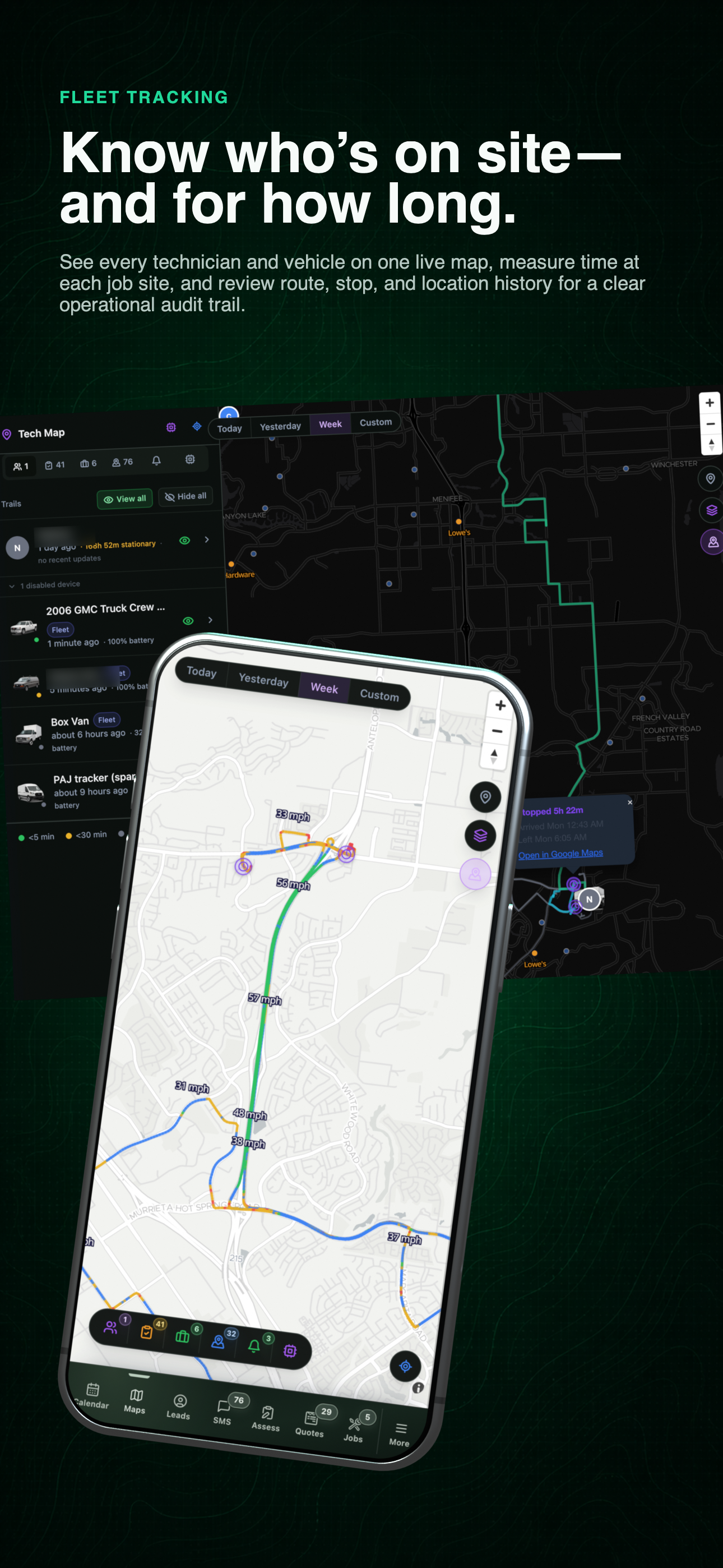 Fleet and job-site tracking